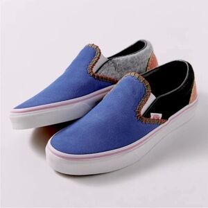 VANS blanket stitch slip on sneakers